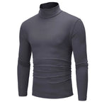 T-shirt Col Roulé Homme – Coupe Slim, Manches Longues, Respirant, Casual