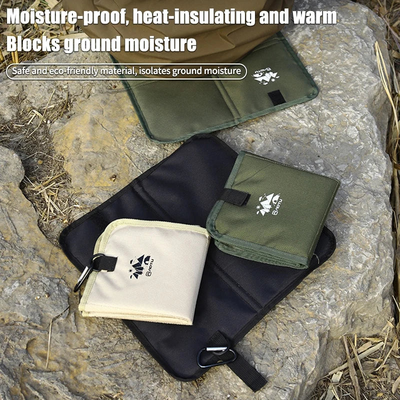 Tapis de Camping Pliable Imperméable en Tissu Oxford – Coussin de Siège Anti-Humidité pour Randonnée, Plage et Voyage