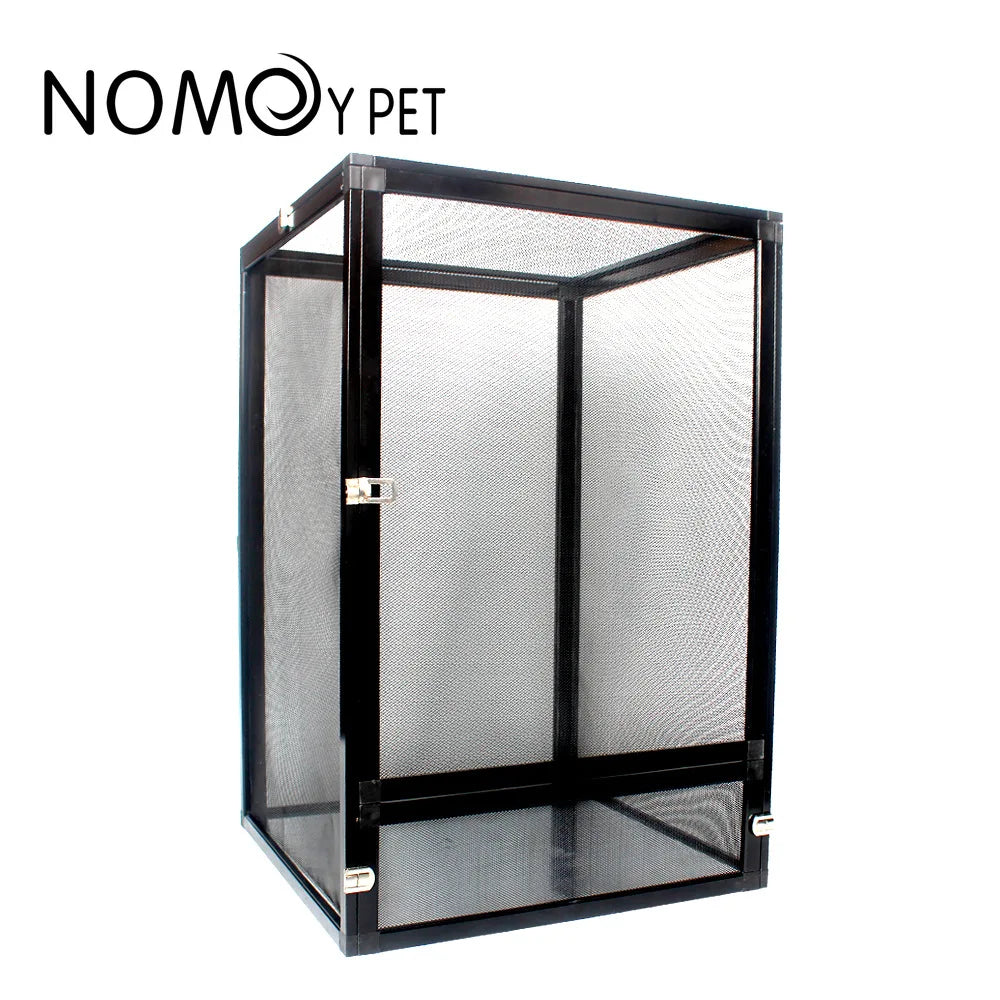 Terrarium Démontable pour Reptiles – Cage à Air en Aluminium avec Porte Frontale et Vue Complète pour Lézards et Caméléons
