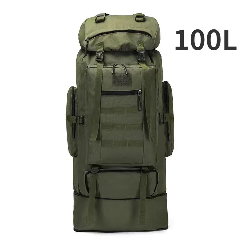 Sac à Dos Alpinisme 80L/100L – Tactique, Grande Capacité, Randonnée, Camping, Voyage