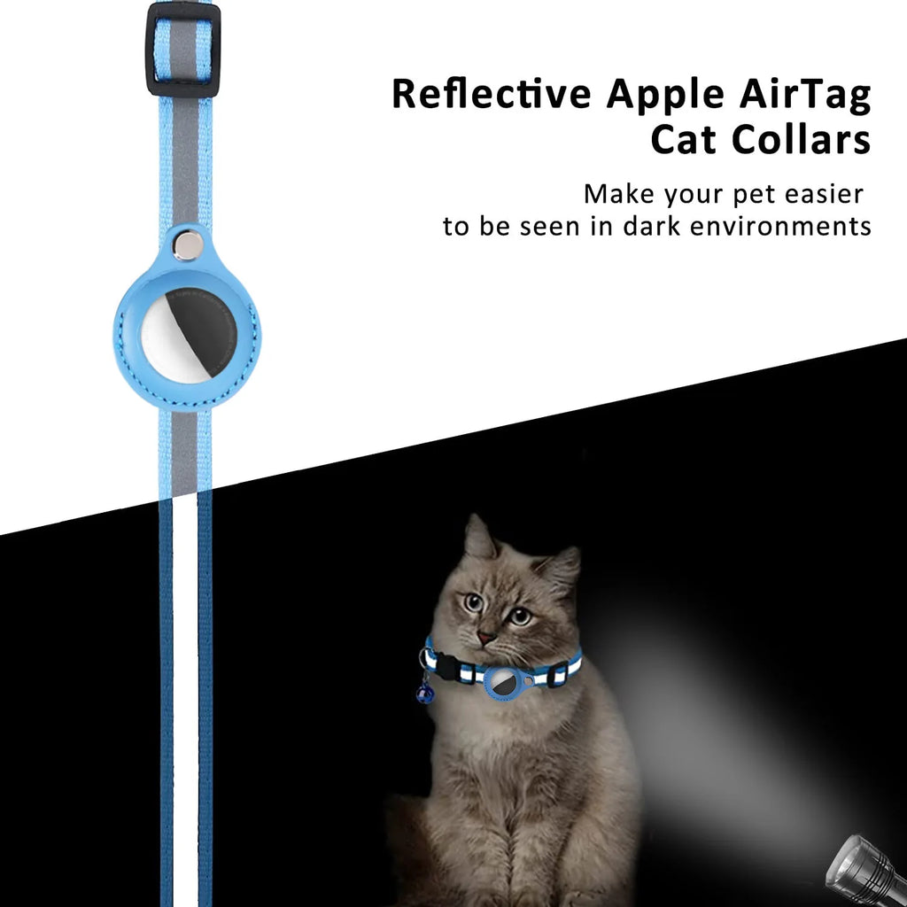 Collier Porte-AirTag pour Chat – Réfléchissant et Ajustable