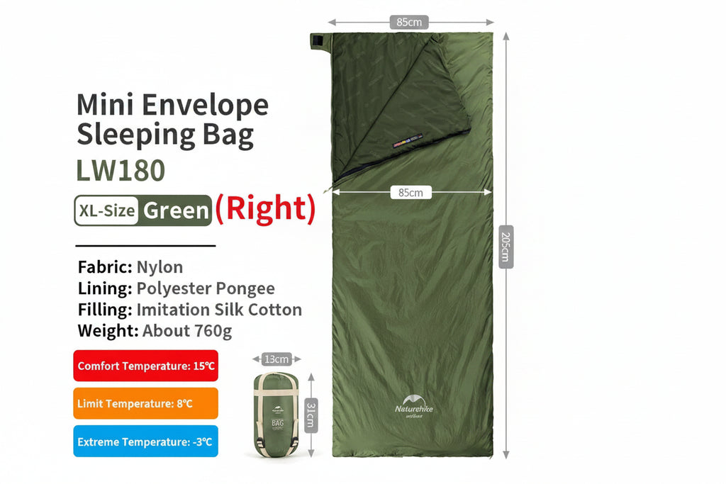 Sac de Couchage Ultra-léger Printemps Été en Coton – Camping, Randonnée, Imperméable, Simple ou Double