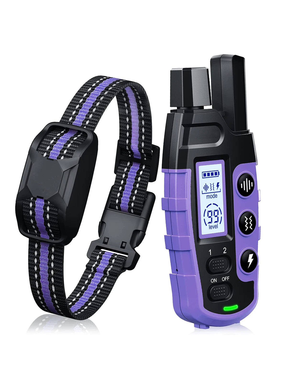 Collier de Dressage Électrique pour Chien 1000m – Télécommande, Étanche, Choc/Vibration/Son, pour Chiens de 2 à 55 kg