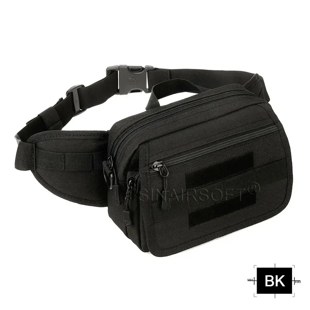 Sac Banane Tactique Triple Usage – Ceinture, Bandoulière, Sac à Dos – Sport, Randonnée, Camping, Cyclisme