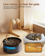 Fontaine à Eau pour Chat et Chien – Filtration Triple, Capteur Automatique, 2,1L