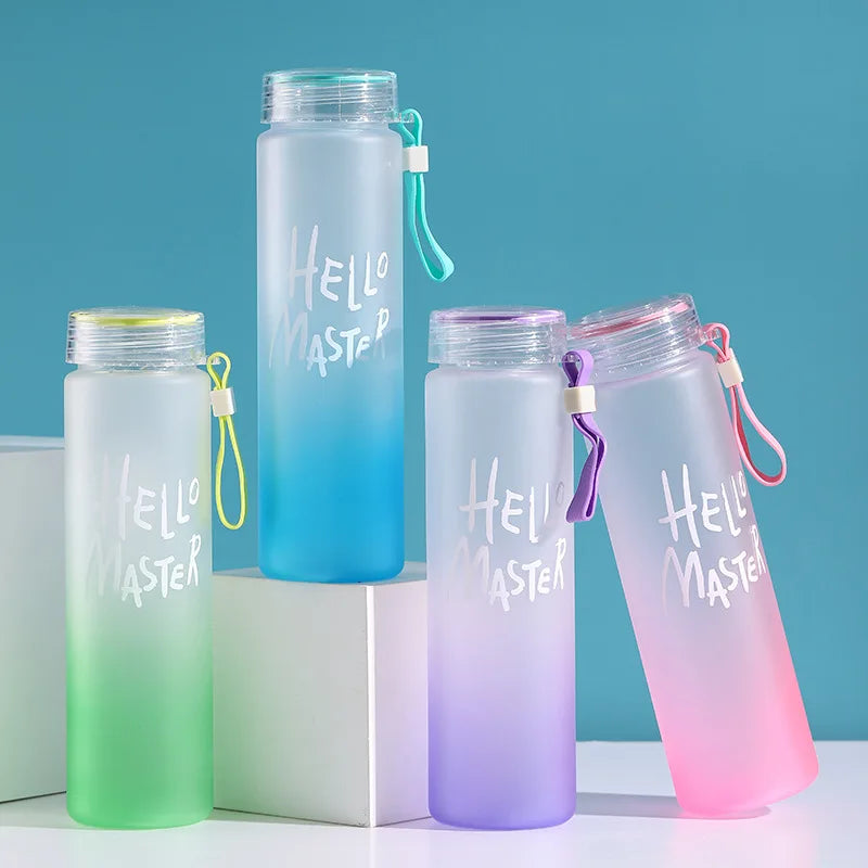 Gourde de Sport 500ml Givrée Dégradé de Couleur – Portable, Fitness, Gym, Camping, Sans BPA