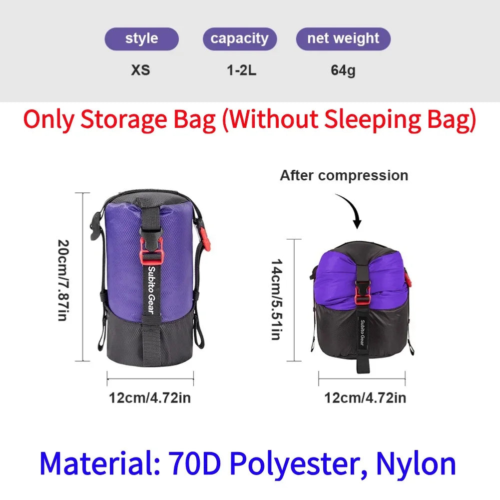 Sac de Compression Imperméable pour Sac de Couchage – Grande Capacité, Ultra-Léger, Camping & Randonnée