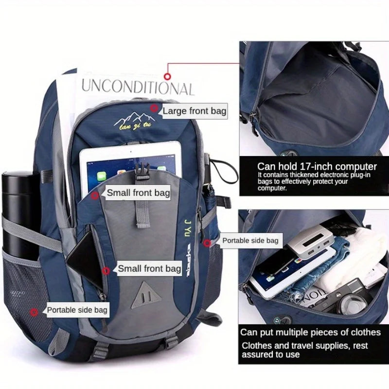 Sac à Dos Randonnée 40L – Homme & Femme, Oxford, Sport & Voyage | Grande Capacité