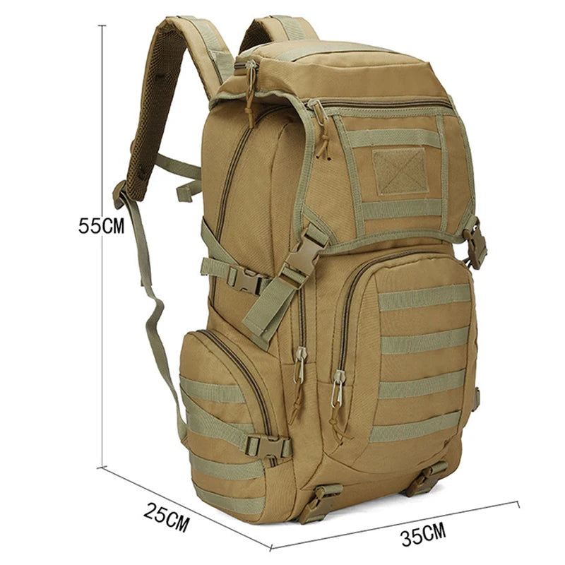 Sac à Dos Tactique MOLLE – Militaire, Randonnée, Camping, Voyage – Homme Unisexe