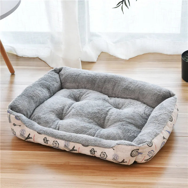 Panier Chien Respirant en Coton Doux, Nid pour Chat, Lit Chaud pour Petits et Moyens Chiens