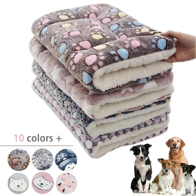 Tapis de Couchage pour Chat et Chien – Couverture Polaire Douce, Chaude, Lavable, Motif Ourson