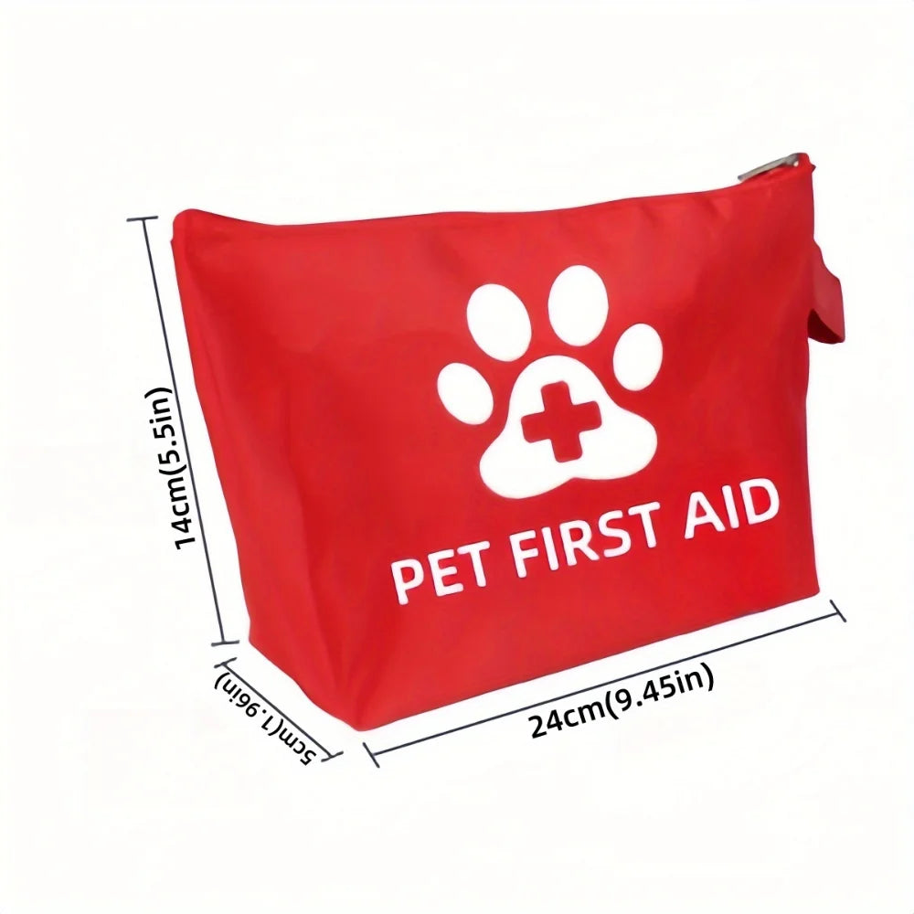 Kit de Premiers Secours pour Animaux 58 Pièces – Trousse de Voyage Imperméable Oxford 1680D pour Chiens & Chats, Camping & Randonnée