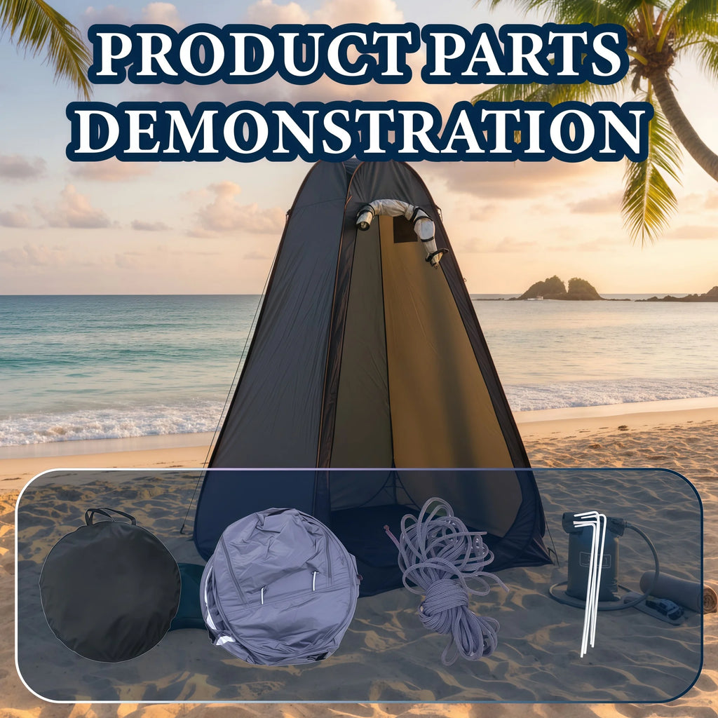 Tente d'intimité Pop-Up Portable – Douche Extérieure, Toilettes Camping, Abri Pluie, Pliable avec Sac