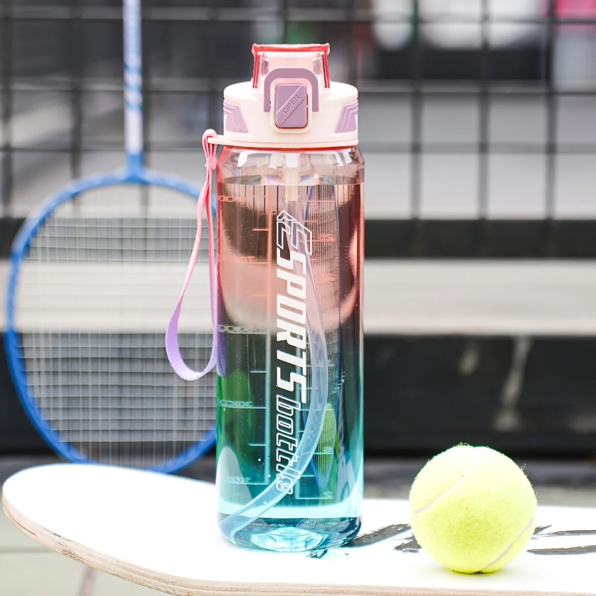 Gourde de Sport 1L avec Paille – Plein Air, Fitness