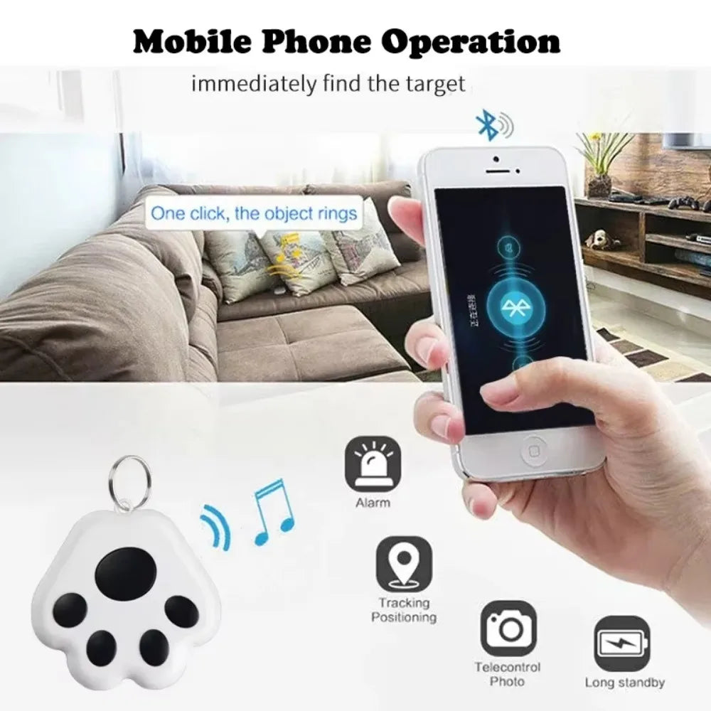 Mini Traceur GPS Patte de Chien – Dispositif Anti-Perte Intelligent pour Chat, Chien, Enfant et Senior, Accessoire Collier