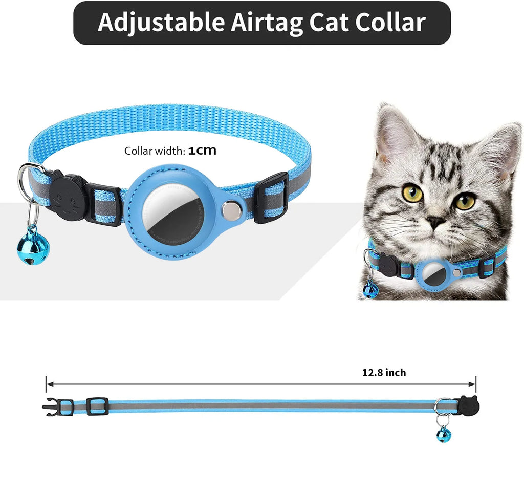 Collier Porte-AirTag pour Chat – Réfléchissant et Ajustable