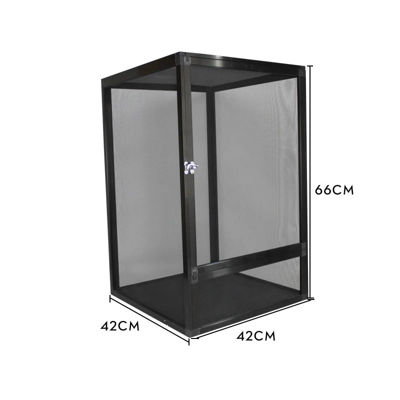Terrarium Vertical pour Reptiles – Cage Écologique en Métal avec Porte Frontale en Grille pour Habitat Rainforest