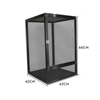 Terrarium Vertical pour Reptiles – Cage Écologique en Métal avec Porte Frontale en Grille pour Habitat Rainforest
