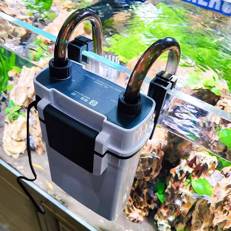 SUNSUN XBL Filtre Extérieur Mural pour Aquarium – Filtre à Baril, Membrane Anti-Huile, Matériaux Filtrants Intégrés