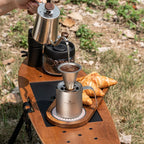 Set Café Filtre en Titane  Mug avec Dripper Détachable  Cafetière Portable pour Camping & Outdoor