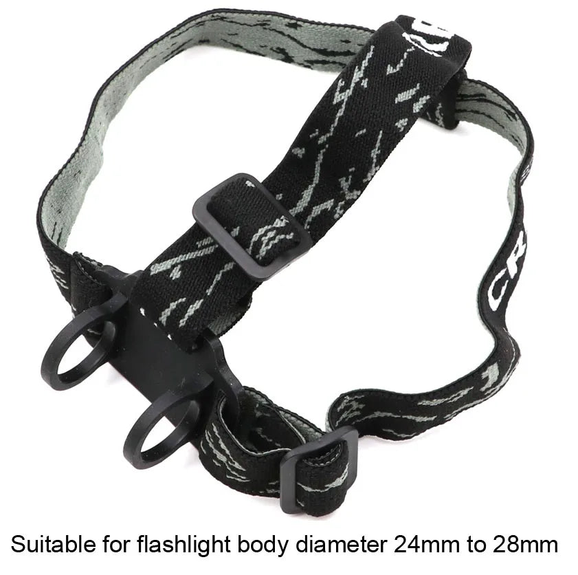 Bandeau Frontal Réglable – Support Élastique pour Lampe de Poche LED, Torche & Lampe Frontale