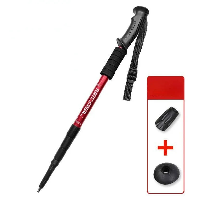 Lot de 2 Bâtons de Randonnée Ultralégers Réglables en Aluminium – Pliables 63-135 cm pour Trekking & Trail