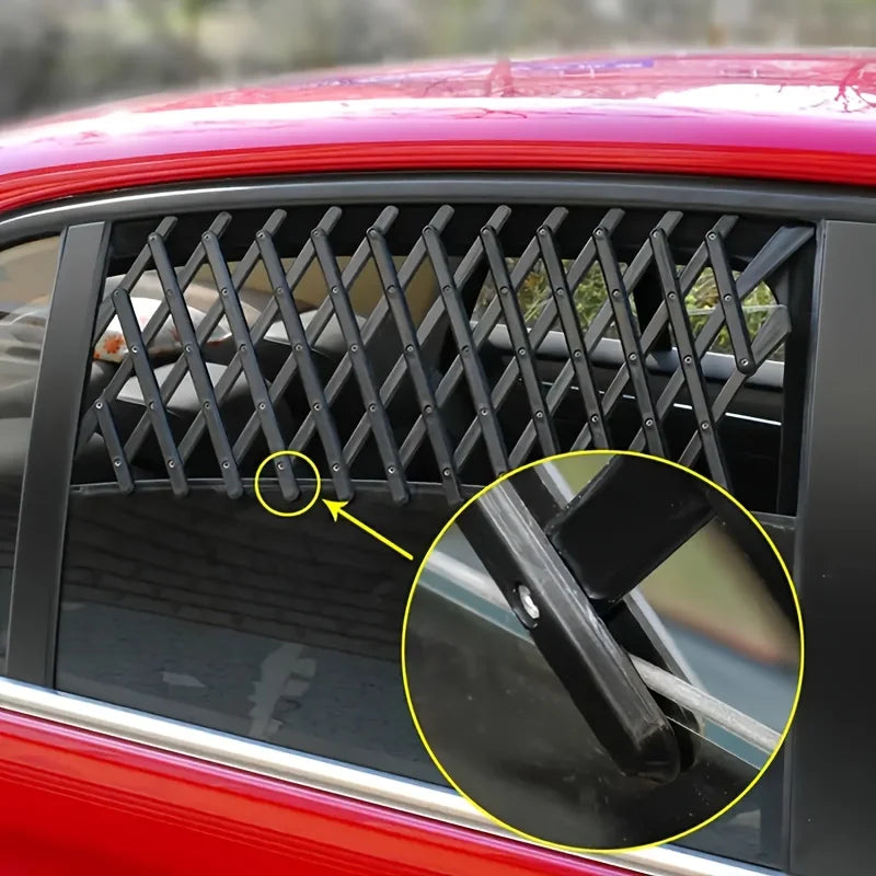 Grilles de Fenêtre de Voiture Réglables pour Animaux – Barrière de Protection Respirante et Rétractable