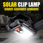 Lampe Solaire LED pour Jardin avec Détecteur de Mouvement – Éclairage Extérieur Étanche Rechargeable à Clip pour Mur et Décoration