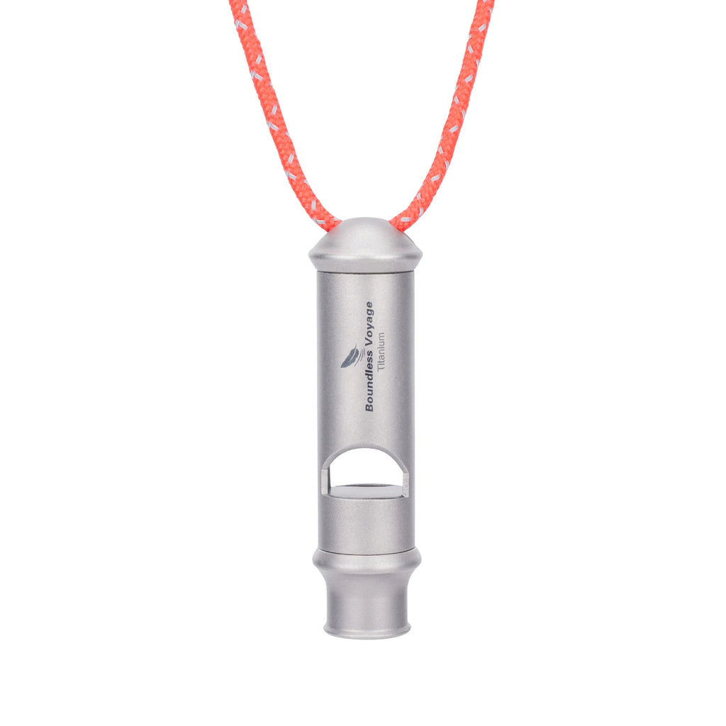 Sifflet en Titane – Survie & Urgence avec Cordon, Sport & Randonnée