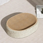 Griffoir Ovale pour Chat en Sisal – Lit Grattoir Multifonction, Tapis de Repos pour Chats d'Intérieur