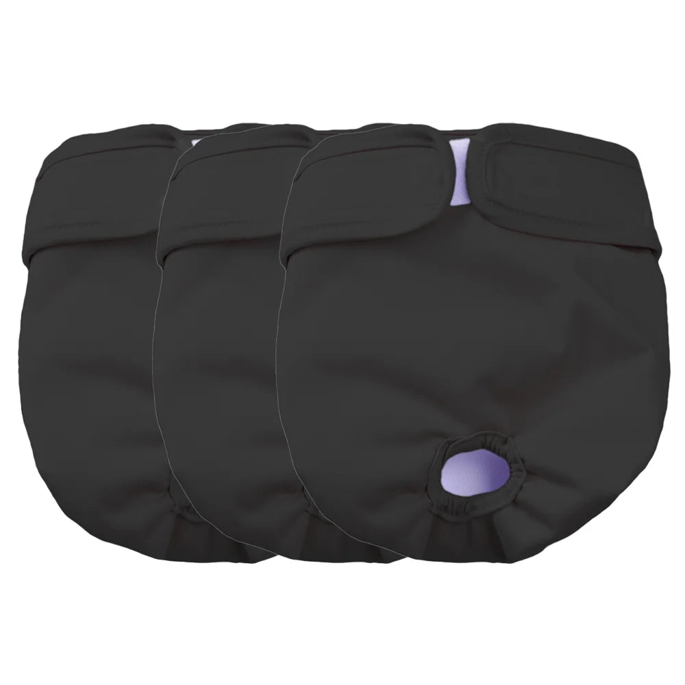 3 Couches Lavables pour Chienne – Élastiques, Respirantes, Réutilisables – Petites et Moyennes Races