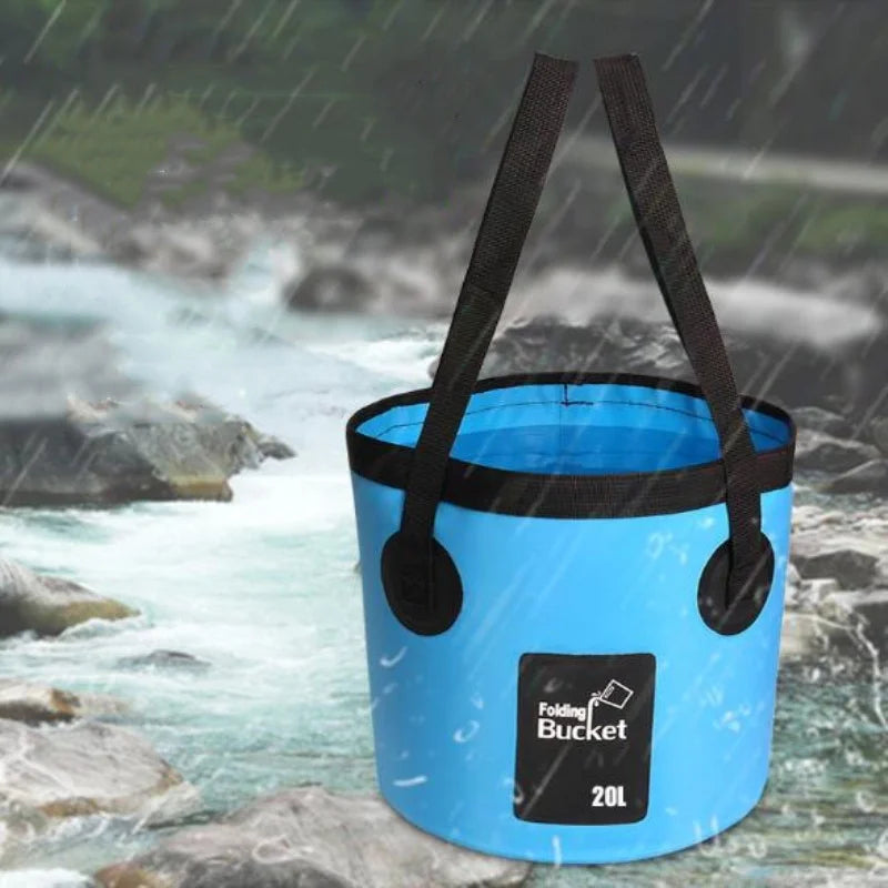 Seau Pliable Ultra-Léger 12L – Camping, Randonnée, Pêche, Lavage – Compact et Polyvalent