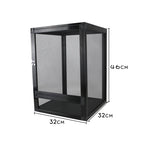 Terrarium Vertical pour Reptiles – Cage Écologique en Métal avec Porte Frontale en Grille pour Habitat Rainforest
