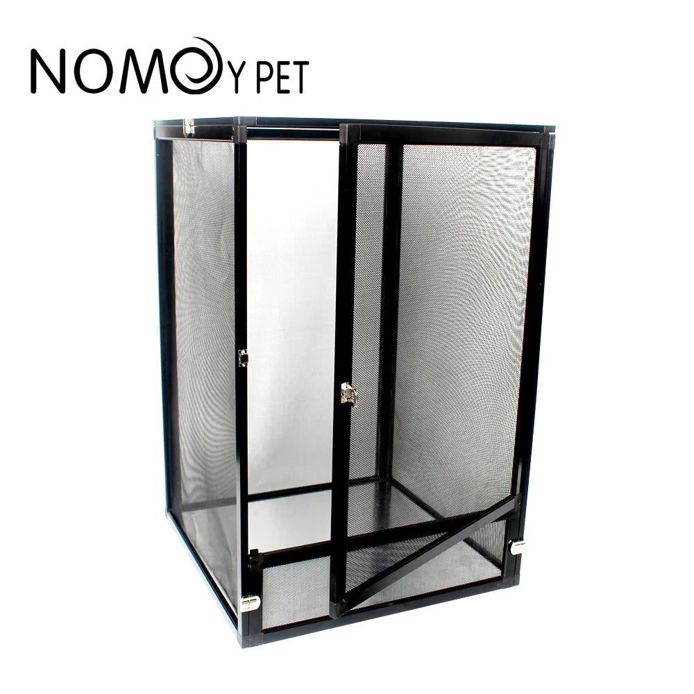 Terrarium Démontable pour Reptiles – Cage à Air en Aluminium avec Porte Frontale et Vue Complète pour Lézards et Caméléons