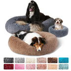 Corbeille Ronde en Peluche Longue pour Chat et Chien – Coussin Sofa Chaud, Idéal pour l'Hiver