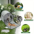 Parc Portable et Respirant pour Chien avec Tunnel Entourant – Enclos Intérieur/Extérieur pour Chats et Petits Animaux