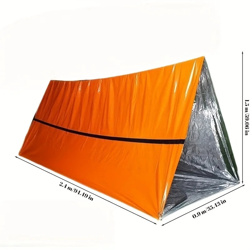 Kit de Survie Isotherme Outdoor – Couvertures d'Urgence (5 pcs), Sac de Couchage, Tente & Poncho de Survie