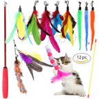 Set de Jouets Variés pour Chatons : Canne, Souris Sisal, Balle à Grelot et Accessoires