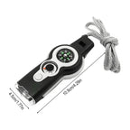 Sifflet de Survie 7-en-1 avec Lumière LED & Thermomètre – Kit d'Urgence Outdoor Randonnée Camping