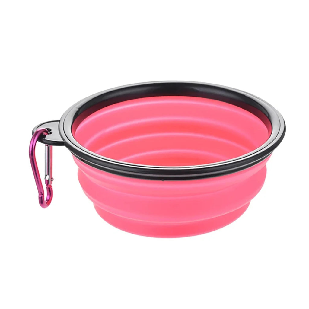 Gamelle Pliable en Silicone pour Chien et Chat – Bol Portable avec Mousqueton pour Camping, Voyage et Balade Outdoor