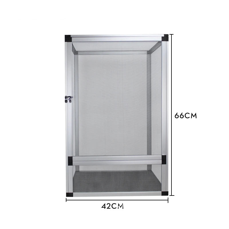 Terrarium Vertical pour Reptiles – Cage Écologique en Métal avec Porte Frontale en Grille pour Habitat Rainforest