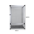 Terrarium Vertical pour Reptiles – Cage Écologique en Métal avec Porte Frontale en Grille pour Habitat Rainforest