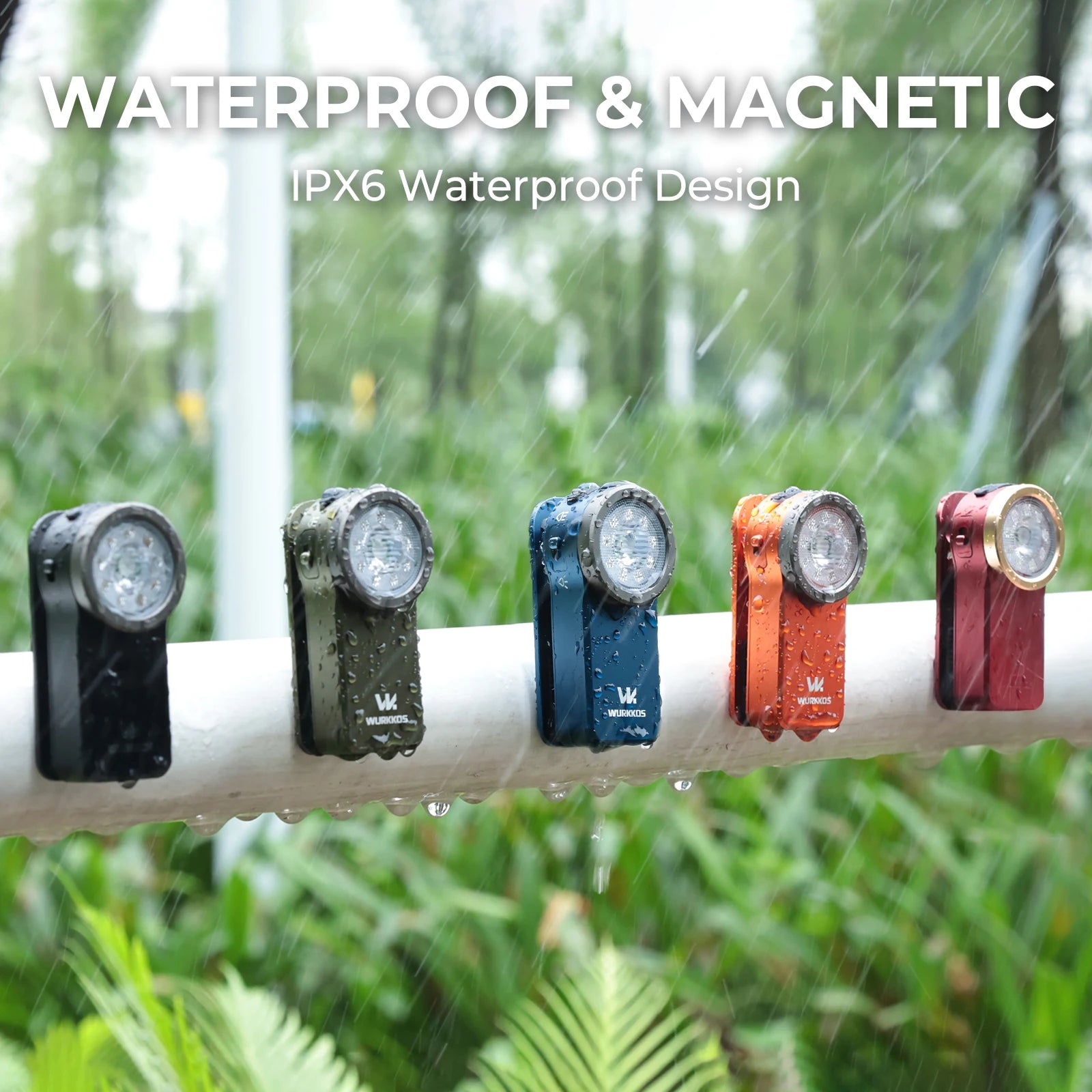 Mini Lampe de Poche Clip 680lm, Rechargeable USB | Spot/Flood, RGB, Aimant, 8 Modes