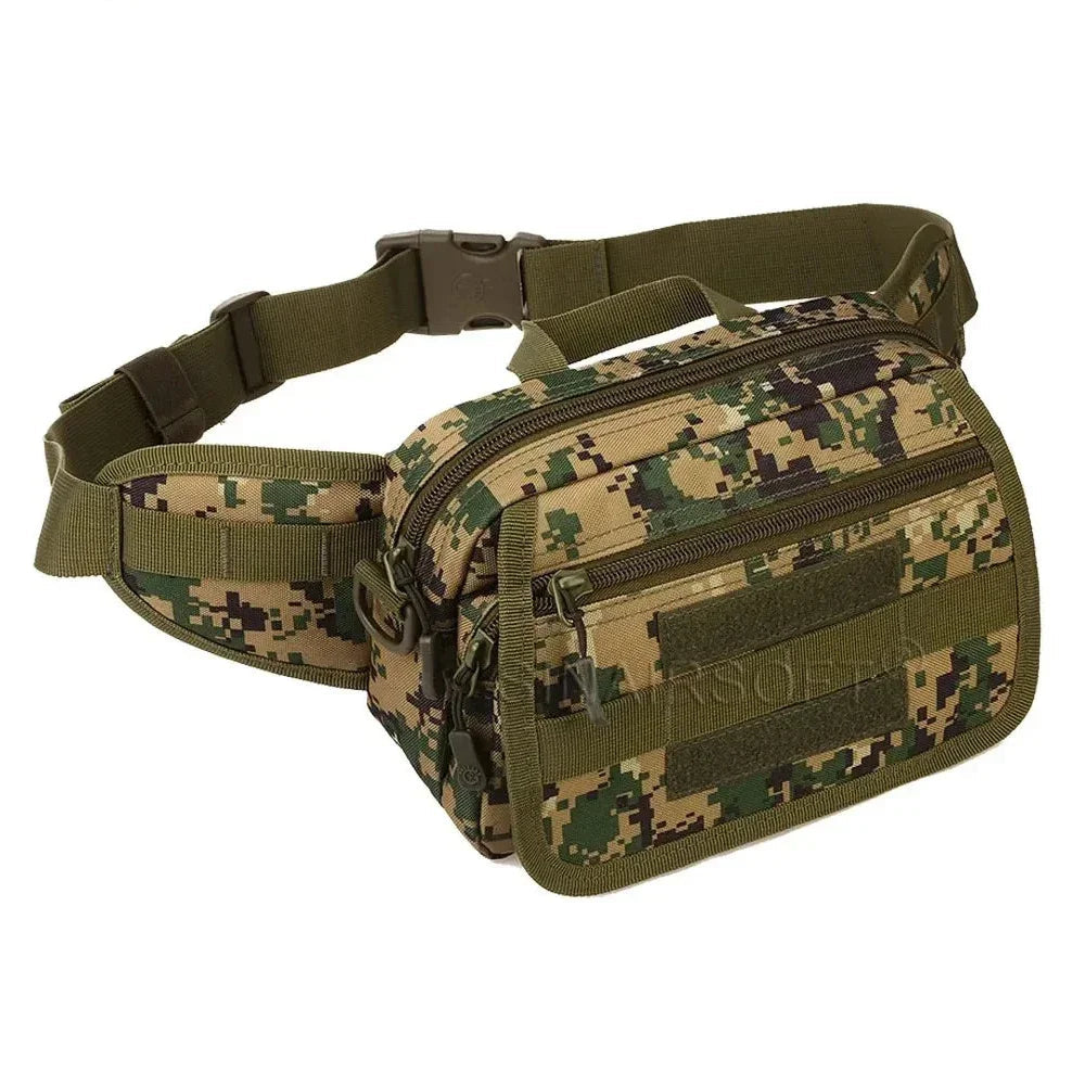 Sac Banane Tactique Triple Usage – Ceinture, Bandoulière, Sac à Dos – Sport, Randonnée, Camping, Cyclisme