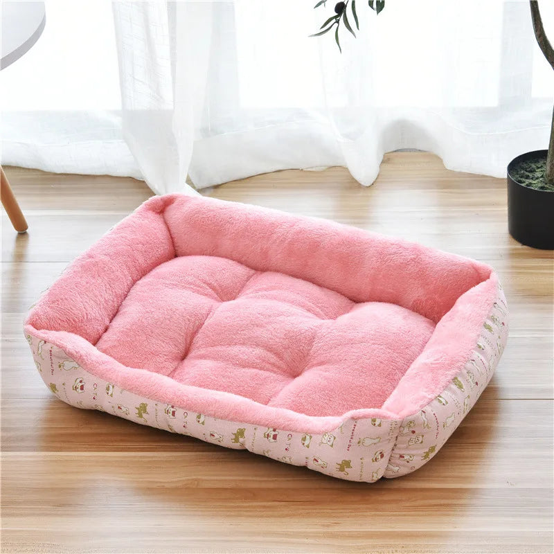 Panier Chien Respirant en Coton Doux, Nid pour Chat, Lit Chaud pour Petits et Moyens Chiens