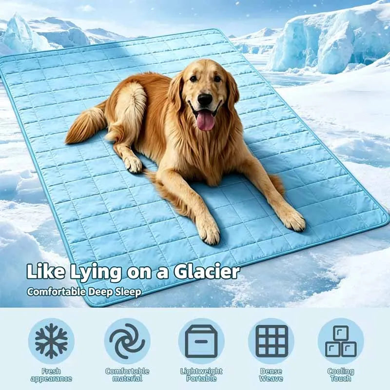 Tapis Rafraîchissant pour Chien – Lit Frais Respirant pour Petits et Grands Chiens, Idéal pour l'Été