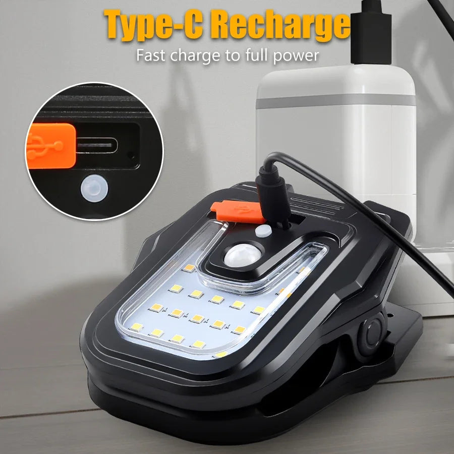 Lampe Solaire LED pour Jardin avec Détecteur de Mouvement – Éclairage Extérieur Étanche Rechargeable à Clip pour Mur et Décoration