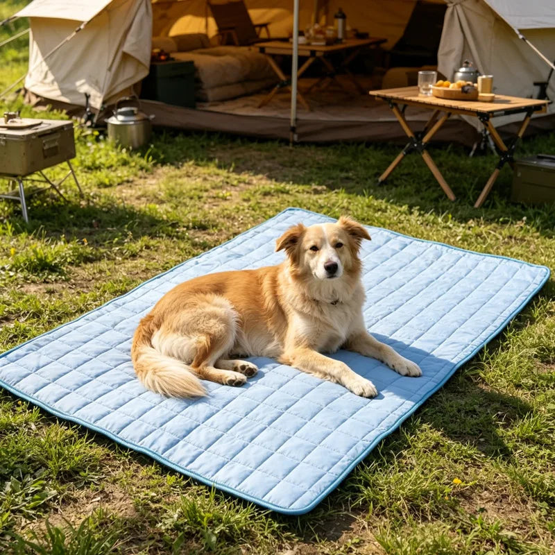 Tapis Rafraîchissant pour Chien – Lit Frais Respirant pour Petits et Grands Chiens, Idéal pour l'Été