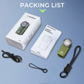 Mini Lampe de Poche Clip 680lm, Rechargeable USB | Spot/Flood, RGB, Aimant, 8 Modes