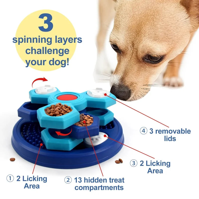 Jouet Puzzle Alimentaire pour Chien – Gamelle Anti-Ennui à Étages